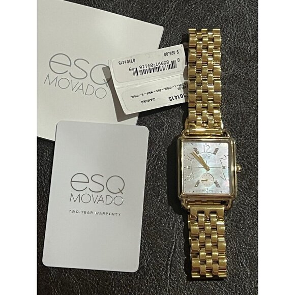 ESQ Movado Women's 07101416 Rose Gold-Plated Steel Mother of Pearl Watch - Picture 3 of 8